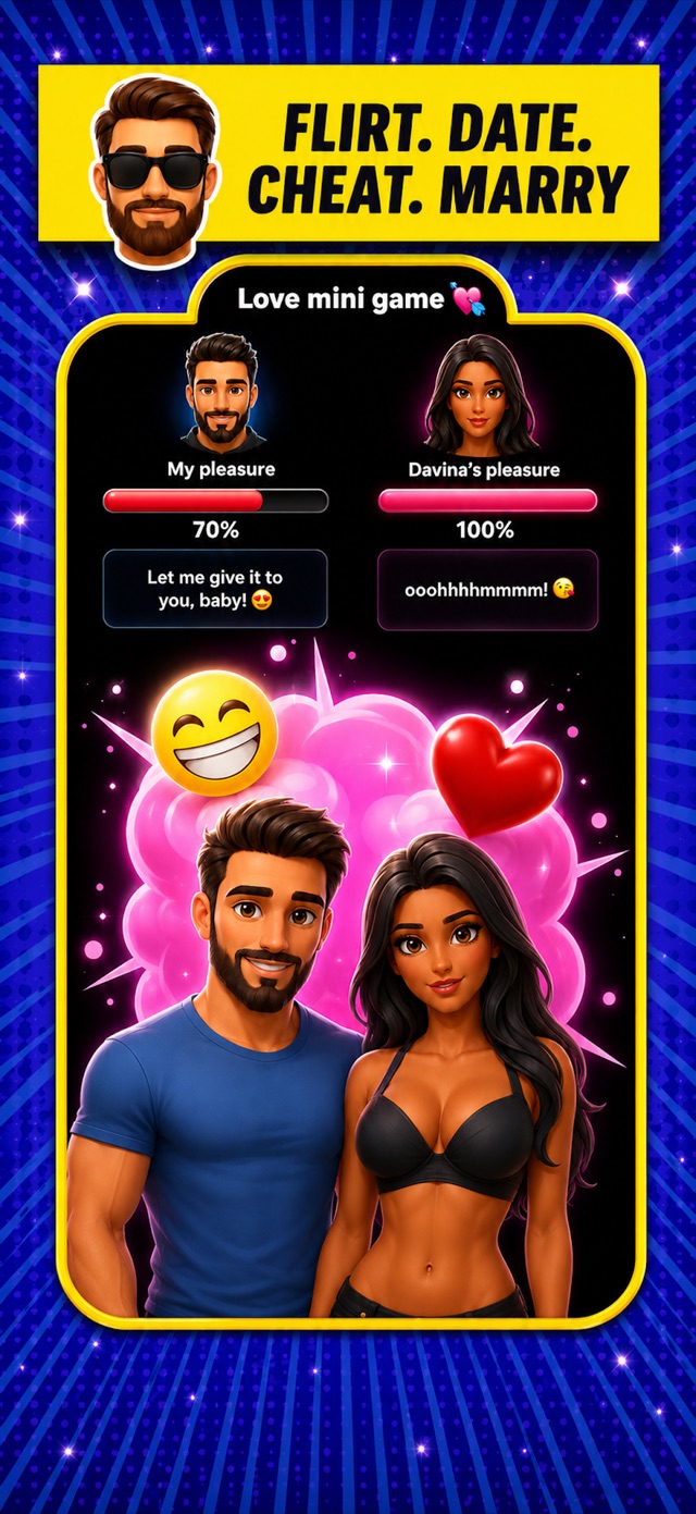 Flirt, date, cheat, marry — love mini game